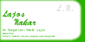 lajos makar business card