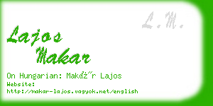 lajos makar business card